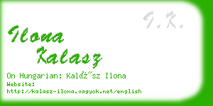 ilona kalasz business card